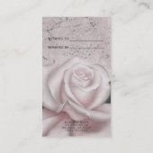 Blush White Rose Glam Modern Marble Refer an Frien Aanbevelingskaartje (Achterkant)