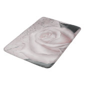 Blush White Rose Glam Modern Marble Shabby Chic Badmat (Gekanteld)