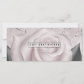 Blush White Rose Modern Marble Gift Certificate (Voorkant)