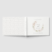 Blush White Rustic Meadow Floral Wreath Wedding Gastenboek (Volledig)