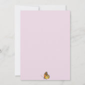 Blush wilde bloemen, bijen en vlinders Baby shower Kaart (Achterkant)