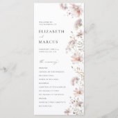 Blush Wildflower Boho Wedding Program Programma (Voorkant)