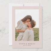 Blush Wildflower Elegant Frame Wedding Save The Date (Achterkant)