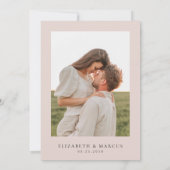 Blush Wildflower Minimal Wedding Save the Date (Achterkant)