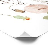 Blush Wildflowers Vrijgezellenfeest Welkom Perfect Poster (Hoek)