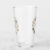 Blush & Witte Magnolia Waterverf krans Monogram Glas (Rechts)