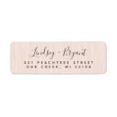 Blush Wood Grain gepersonaliseerd retouradres Etiket (Voorkant)