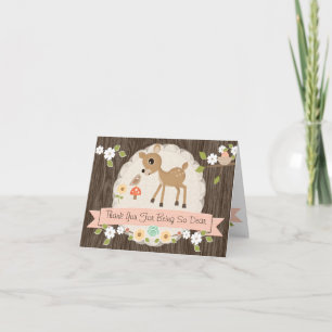 BLUSH WOODLAND DEER BABY SHOWER DANK JE KAART
