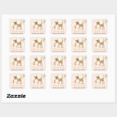 Blush Woodland Herten Baby shower Dank u Stickers (Vel)
