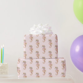 Blush Zee paarden Cadeaupapier
