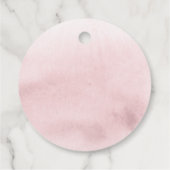 Blush Zomer Bloemige Romantische Bruiloft Feest Bedankjes Labels (Achterkant)