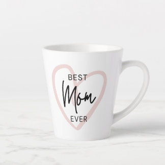 Blush Zwart Handschrift Modern Eenvoudig Hart Latte Mok