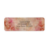Blushed Floral adreslabel Etiket (Voorkant)