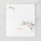 BlushFloralWedding-Place Houder Single (Buitenkant ongevouwen)