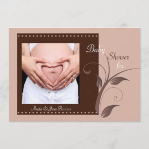 Blushing - Baby shower photo Invitation