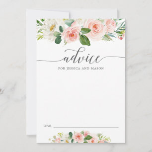 Blushing Blooms Advieskaart voor Bruid en Bruidego