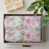 Blushing Blooms: Een symfonie van roze bloemen Tissuepapier (Geschenk)