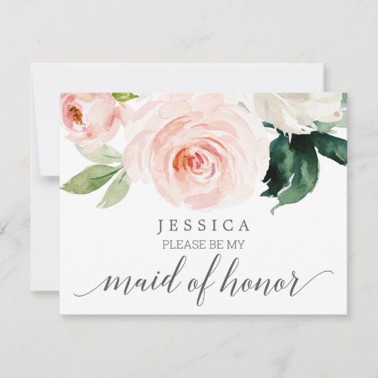 Blushing Blooms zullen je mijn dienstmeisje van de Kaart (Voorkant)