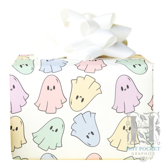 Blushing Boos Ghost Gift Wrapping Paper Cadeaupapier