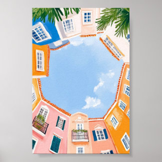 “Blushing Botanica” Bloemenposter Elegante Wanddec Poster