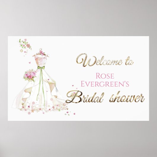Blushing Bride in Bloom Bride To Be Poster (Voorkant)