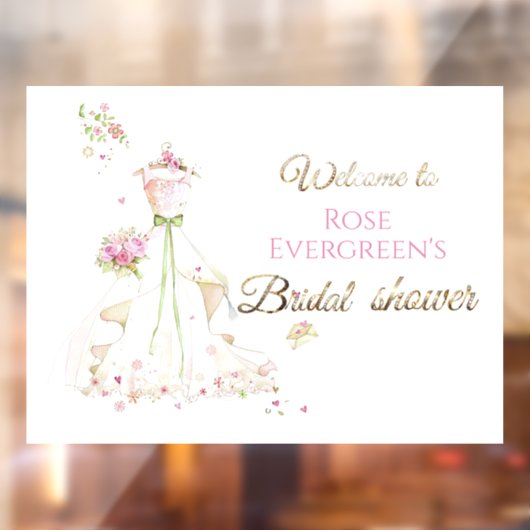 Blushing Bride in Bloom Bride To Be Raamsticker (Vel 2)