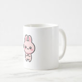 Blushing Bunny – Cute Kawaii Illustration Koffiemok (Voorkant rechts)