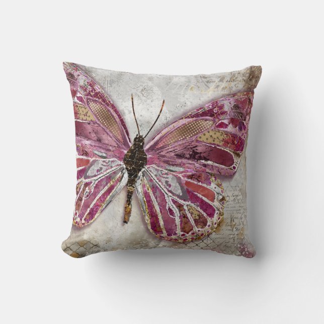 Blushing Butterfly Pillow Kussen (Voorkant)