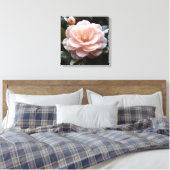 Blushing Camellia Adornment Canvas Afdruk (Insitu (Slaapkamer))
