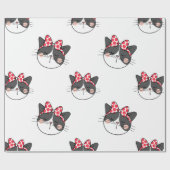 Blushing Cat Bow Cadeaupapier (Vlak)