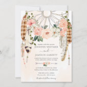 Blushing Dream Boho Dreamweaver Wedding Kaart (Voorkant)