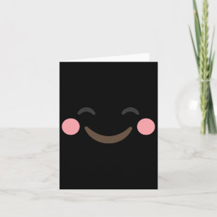 Blushing Emoticon Shirt Geel Halloween Kaart