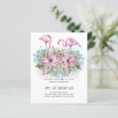 Blushing Flamingo's Tropische Strand Bruiloft (Staand voorkant)