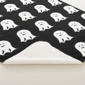 Blushing Ghost Schattige Halloween Sherpa Deken (3/4)