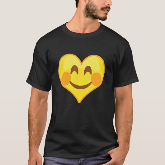 Blushing Heart Face T-shirt (Voorkant)