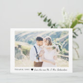 Blushing Heart | Weddenfoto Bedankkaart (Staand voorkant)