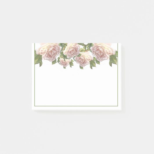 Blushing Ivoor zacht roze perzik Rozen Post-it® Notes (Voorkant)