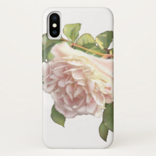 Blushing Ivory Peach Roos iPhone X Hoesje
