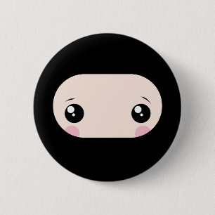 Blushing Kawaii Ninja Ronde Button 5,7 Cm
