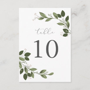 Blushing lentes tafelnummer Kaart