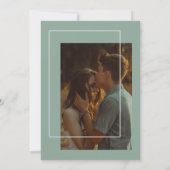 Blushing Love - Green & Grey Modern Kaart (Achterkant)