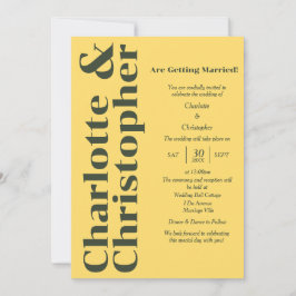 Blushing Love - Sunshine Yellow Modern Kaart