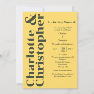 Blushing Love - Sunshine Yellow Modern Kaart