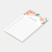 Blushing Peony | Aangepast om lijst te doen Post-it® Notes (Schuin)