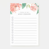 Blushing Peony | Aangepast om lijst te doen Post-it® Notes (Voorkant)