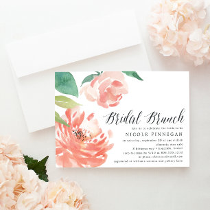 Blushing Peony   Uitnodiging van Bridal Brunch