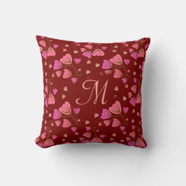 Blushing Petals Floral Throw Pillow Kussen