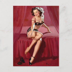 Blushing Pin Up Briefkaart