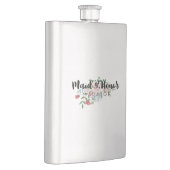 Blushing Roos Waterverf Bruiloft Maid of Honor Flacon (Rechts)