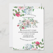 Blushing Roos Waterverf bruiloft uitnodigingen (Voorkant)